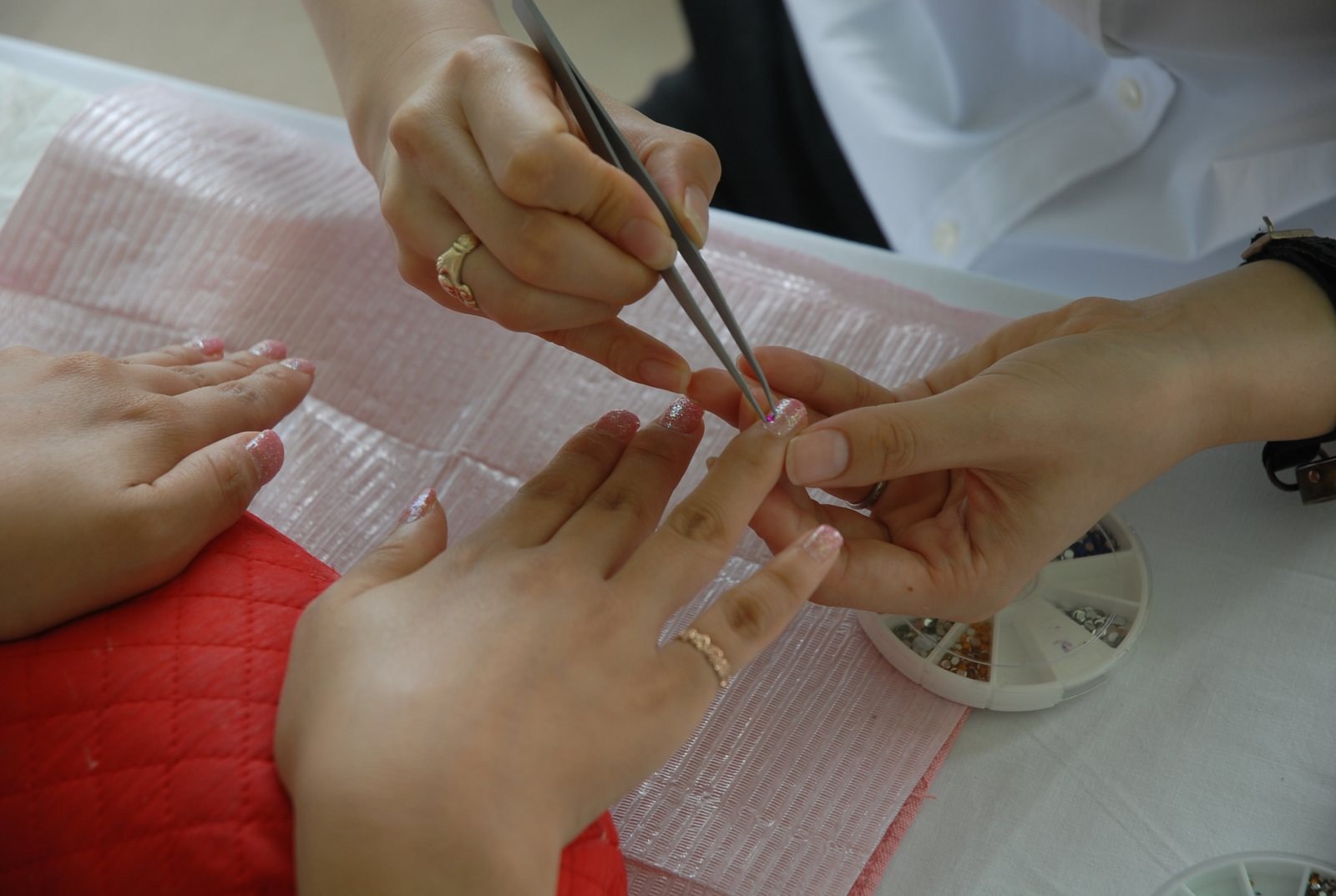 Natural French manicured nails